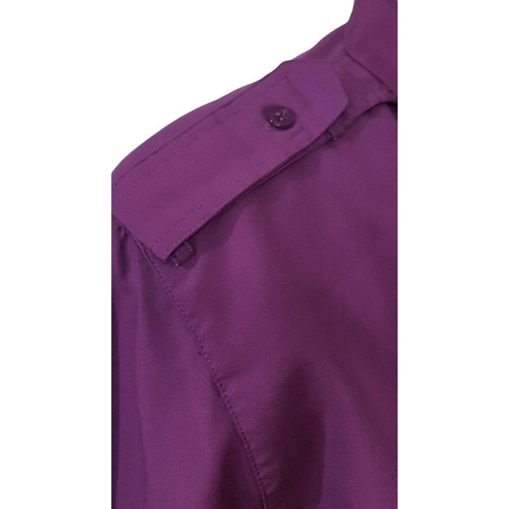 Vintage Diane Von Furstenberg Blouse Size M Button Down Long Sleeve Shirt Purple - Picture 6 of 10